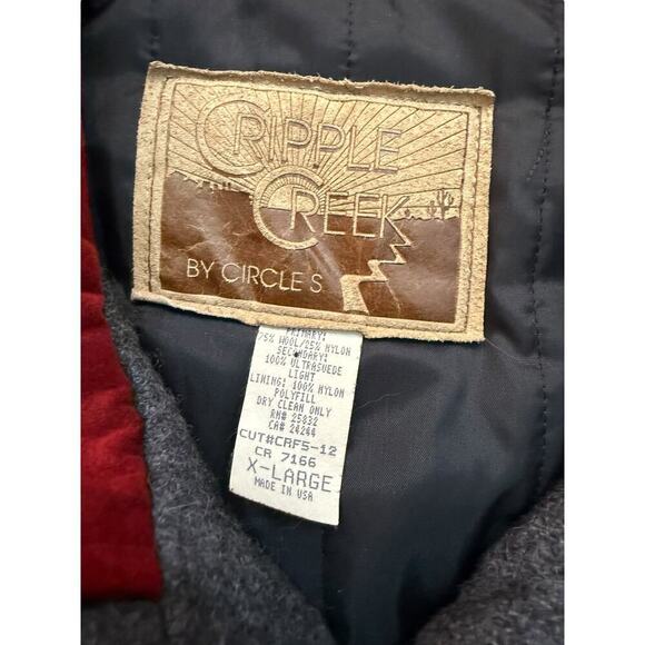 Vintage Cripple Creek Men's Aztec Print Y2K Black Zip Bomber Jacket Size XL - Picture 2 of 5